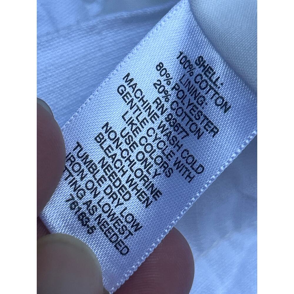 Liz Claiborne White Capri Pants Button Detail Wide Leg Crop Size - Picture 8 of 8